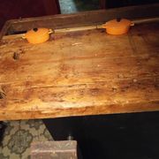 Ancien établi, meuble de métier d'atelier, buffet