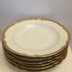 Set of 6 hollow plates of Limoges porcelain