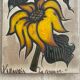 Vintage Vallauris ceramic painting "La Grange"