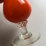 Soliflore en verre orangé