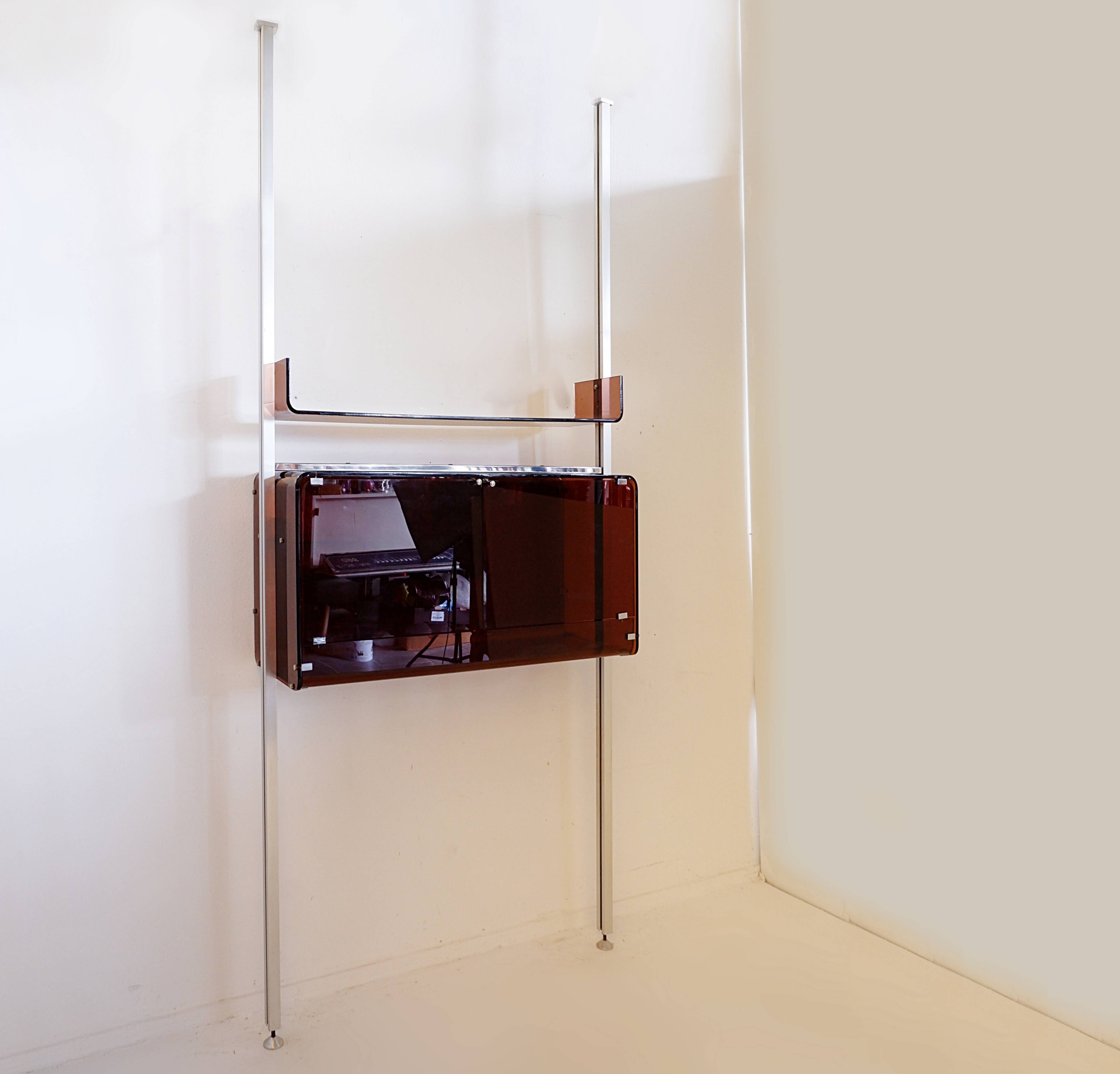 Floor/ceiling shelf or bar (Claustra) Michel Ducaroy for Roche Bobois, 1970s