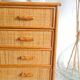 Vintage rattan chest of drawers circa 70s