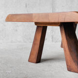 Free form coffee table in solid Elm-1970
