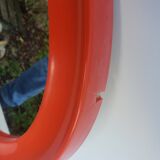 Orange oval mirror 1970 seventie