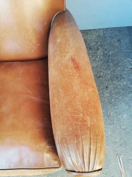 Havana leather club armchair 1930/40