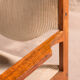 Scandinavian rosewood chairs with armrests, velvet fabrics (x6)