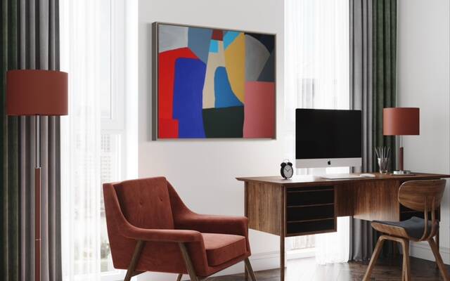 Contemporary abstract composition coloured N.4
