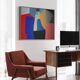 Contemporary abstract composition coloured N.4