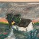 Original Danish Oil on Panel – “Landskap med hus” by Kai Nielsen – Signed – Vintage & Framed