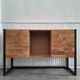 Hiba oak and industrial metal sideboard from La Redoute Interiors