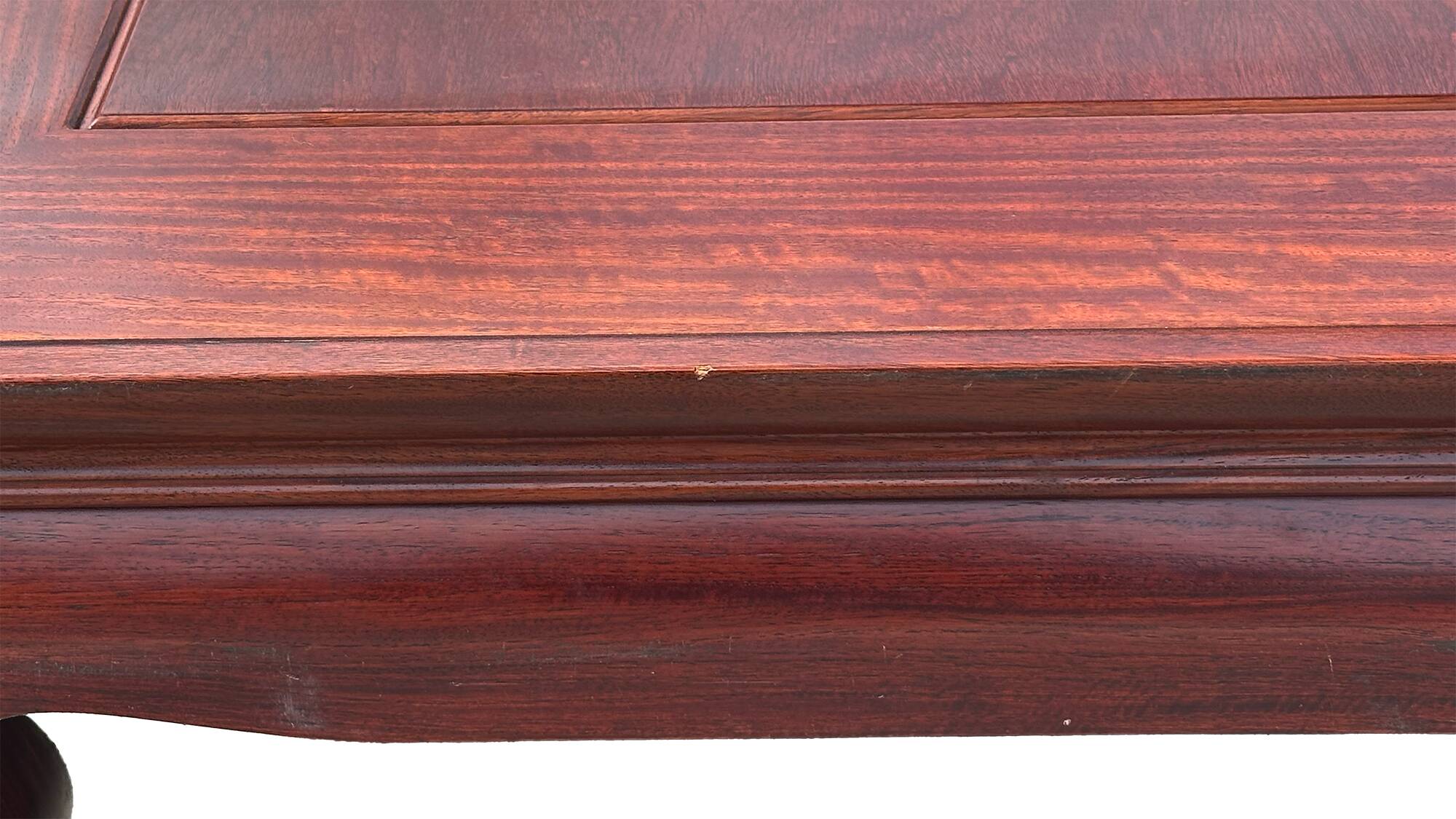 table in natural varnished quince wood