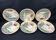 Set of 6 vintage Barbotine asparagus plates