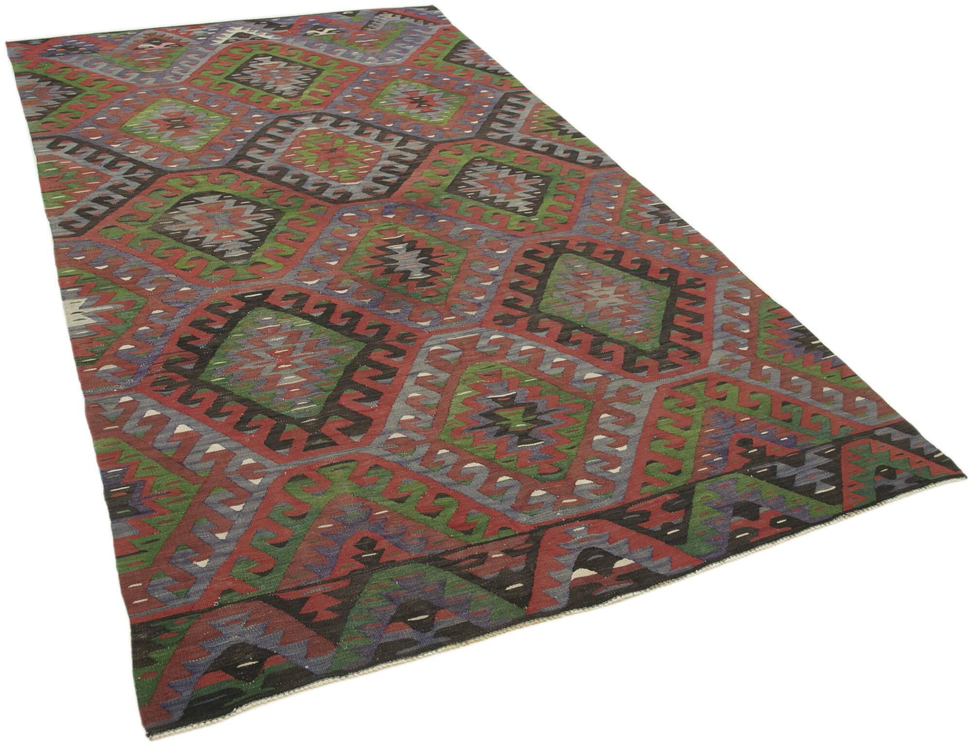 Turkish Handmade Vintage Anatolian Kilim 164 cm x 290 cm