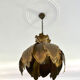 Brutalist suspension, brass leaves, Svend Aage Holm Sorensen, 1960