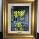 Oil on canvas signed Jordi Vall Escriu Yellow narcissus and two cups
