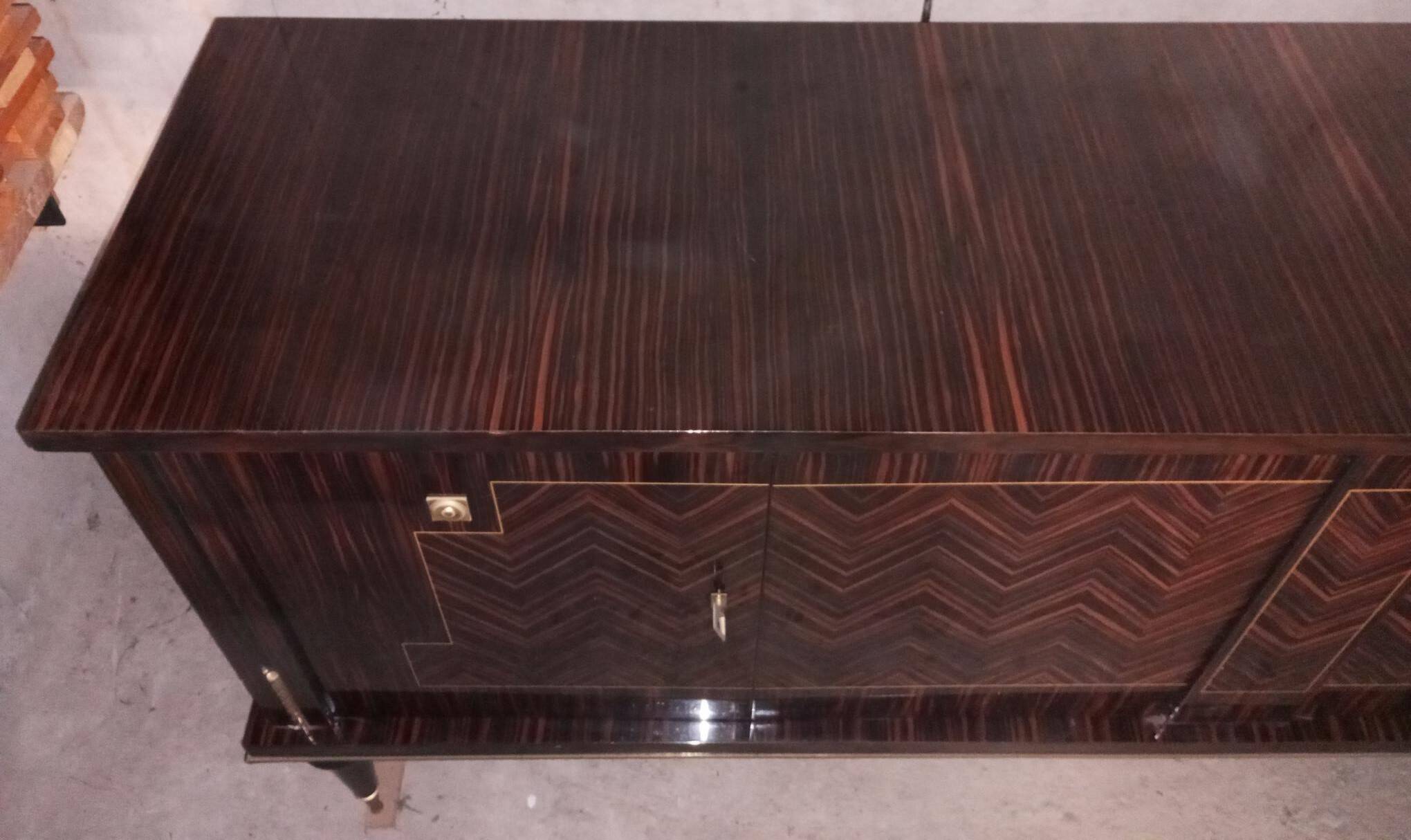 Enfilade vintage en ébène de macassar laqué