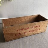 Wood advertising box "Auvergne dairy"