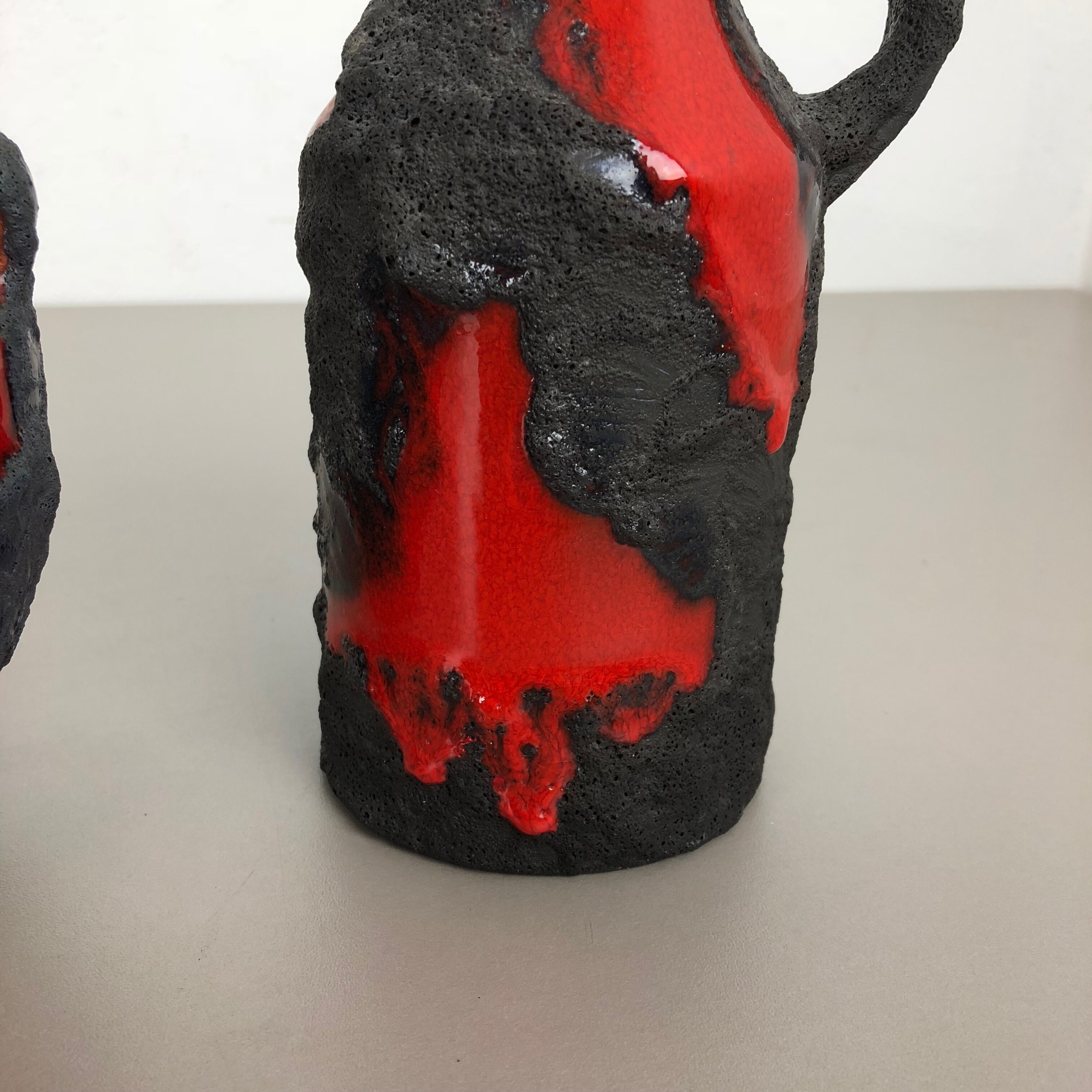 Set of 2 original ceramic studio pottery vase by Marei Ceramics, Germany, 1970