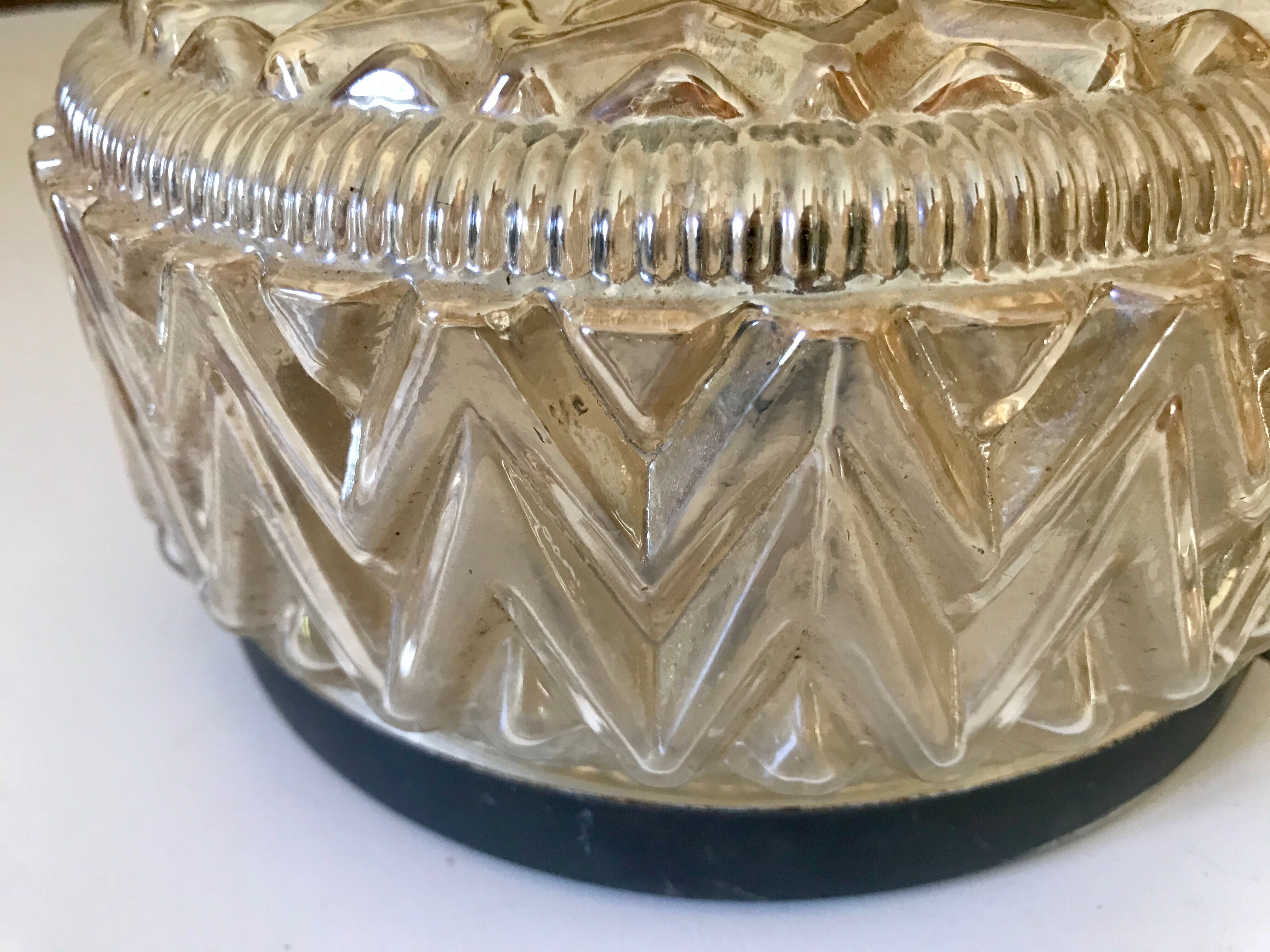 Vintage iridescent amber ceiling