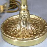 Pair of Girandoles / Chandeliers Bbronze & Crystal Louis XV Style 4 Lights