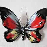 Vallauris polychrome glazed ceramic butterfly