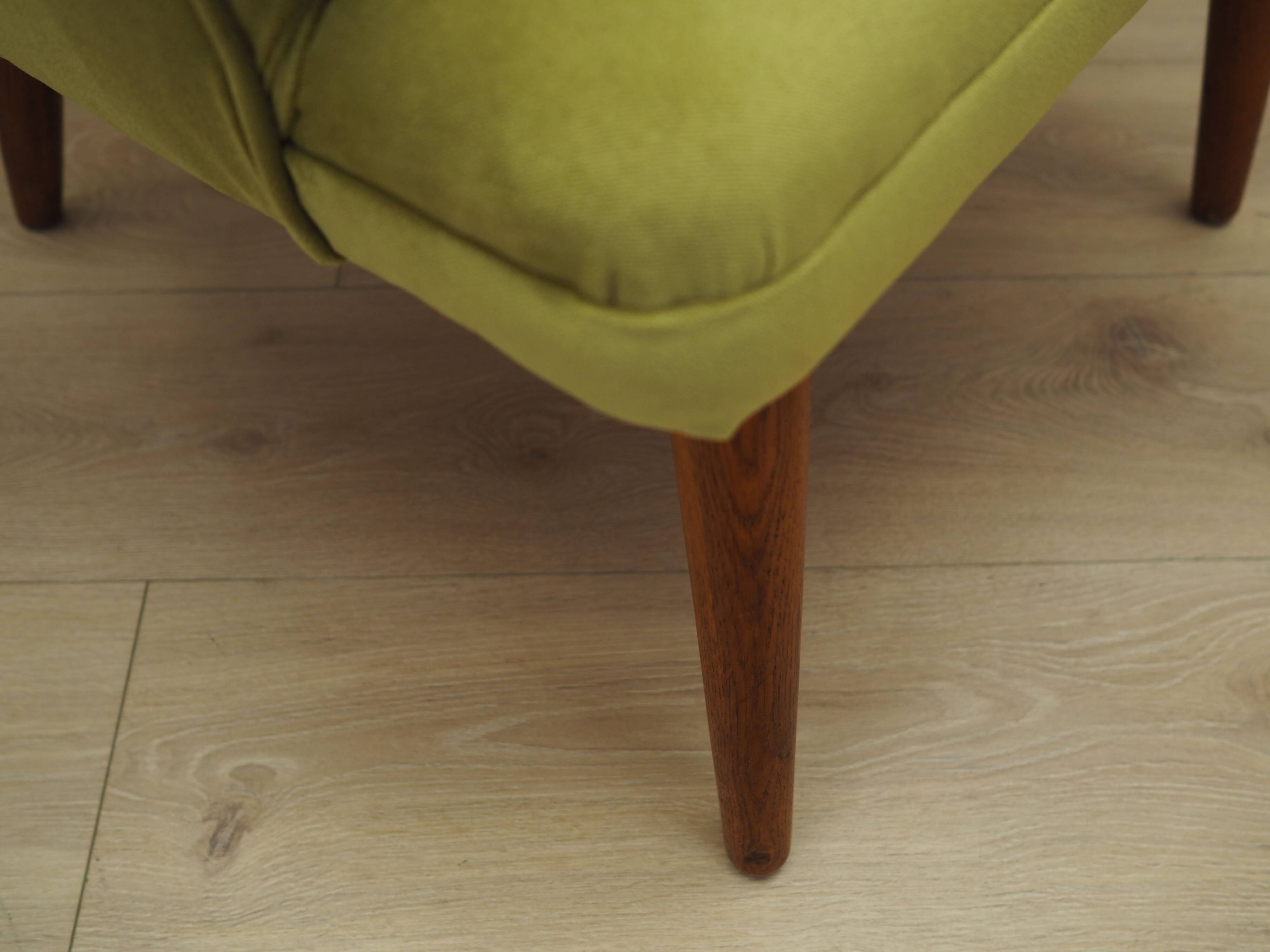 Green armchair, Danish design, 1970s, production: Denmark