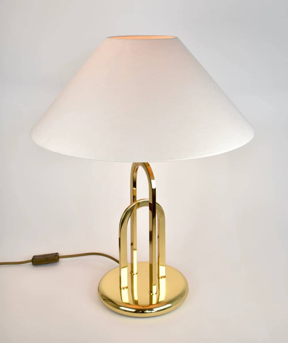 Lampe de table vintage rare en laiton