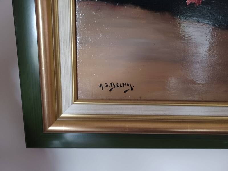 Magnificent painting - still life bouquet by Henri Jacques Delpy