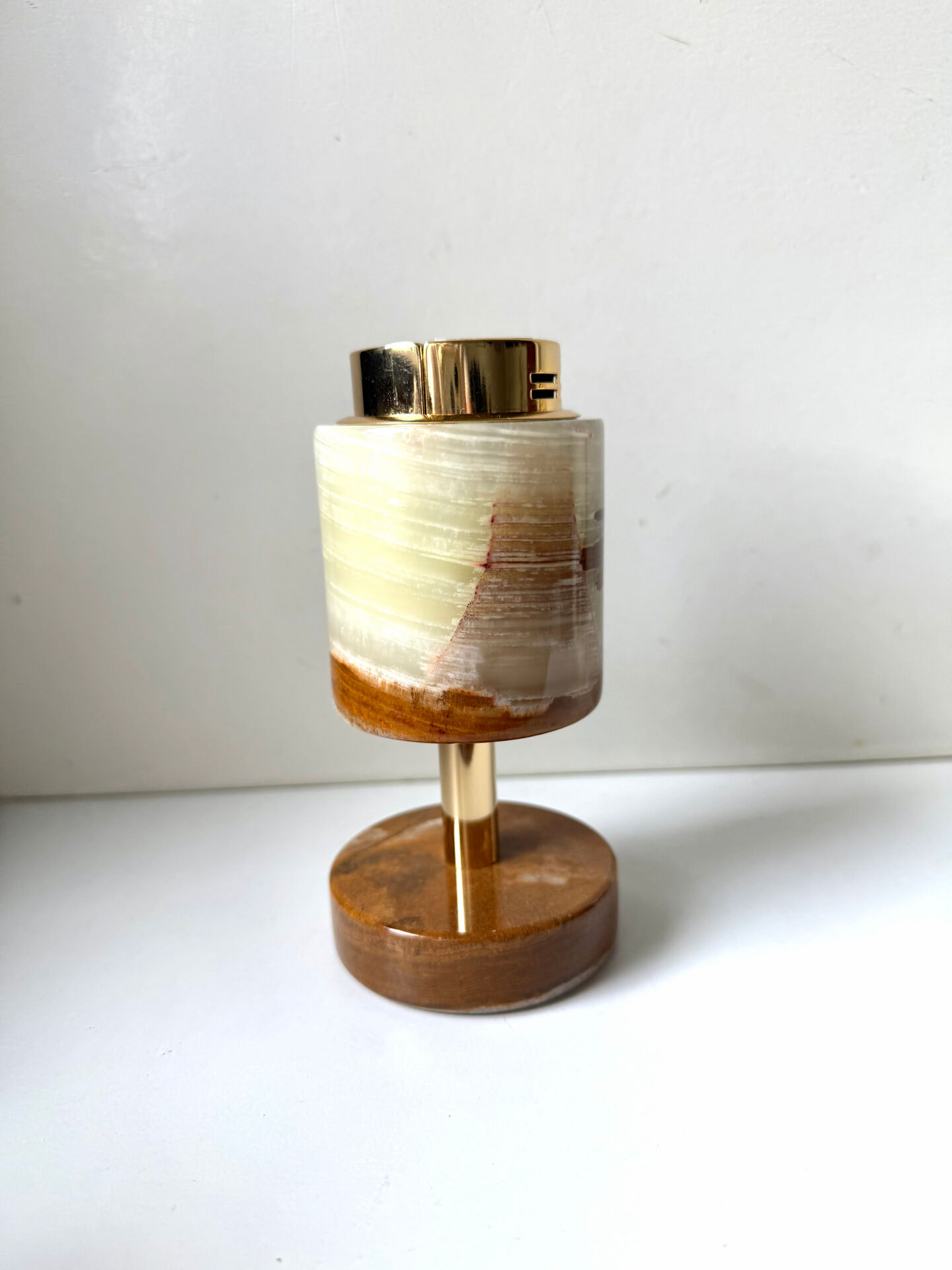 Vintage SAROME Japan Marble Onyx Table Lighter
