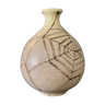 Vase ball ceramic vintage spider pattern signed mid century