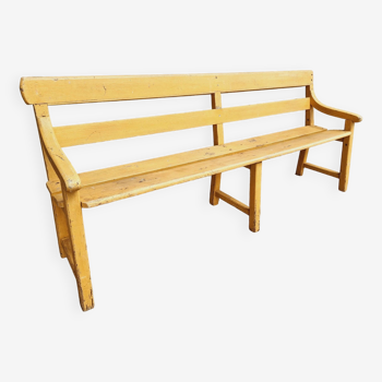 Banc antique banc de jardin table banc pin ocre jaune 200 cm