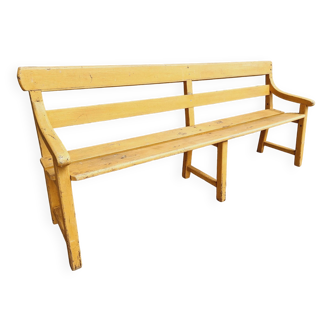 Banc antique banc de jardin table banc pin ocre jaune 200 cm