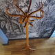 Vintage parrot coat rack in curved wood