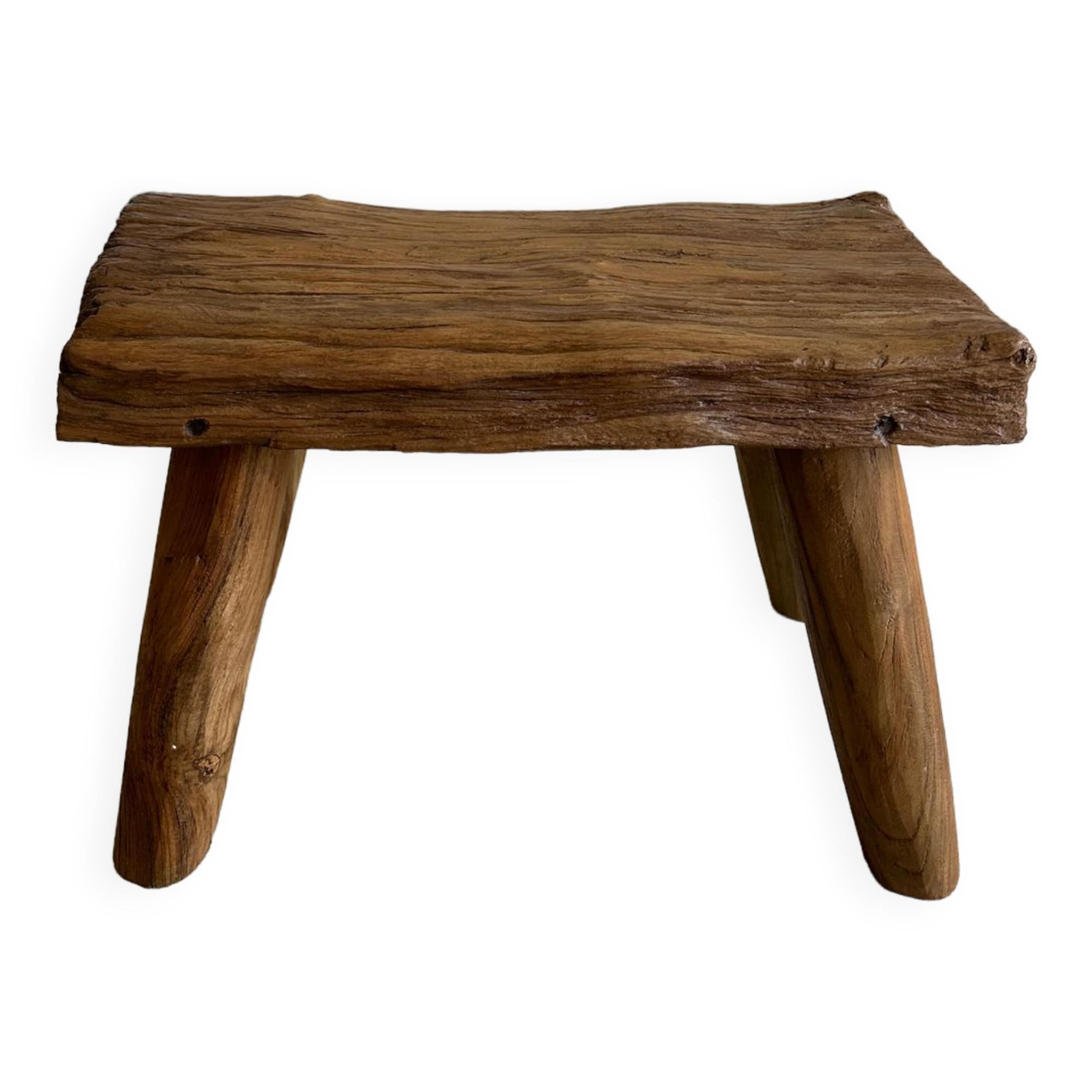Stool in blond teak