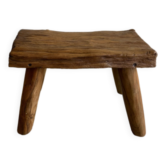 Stool in blond teak