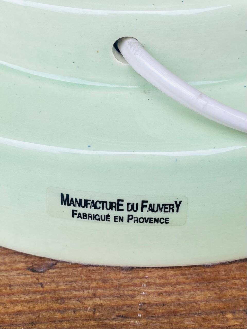 Pied de lampe Manufacture du Fauvery Provence France années 80