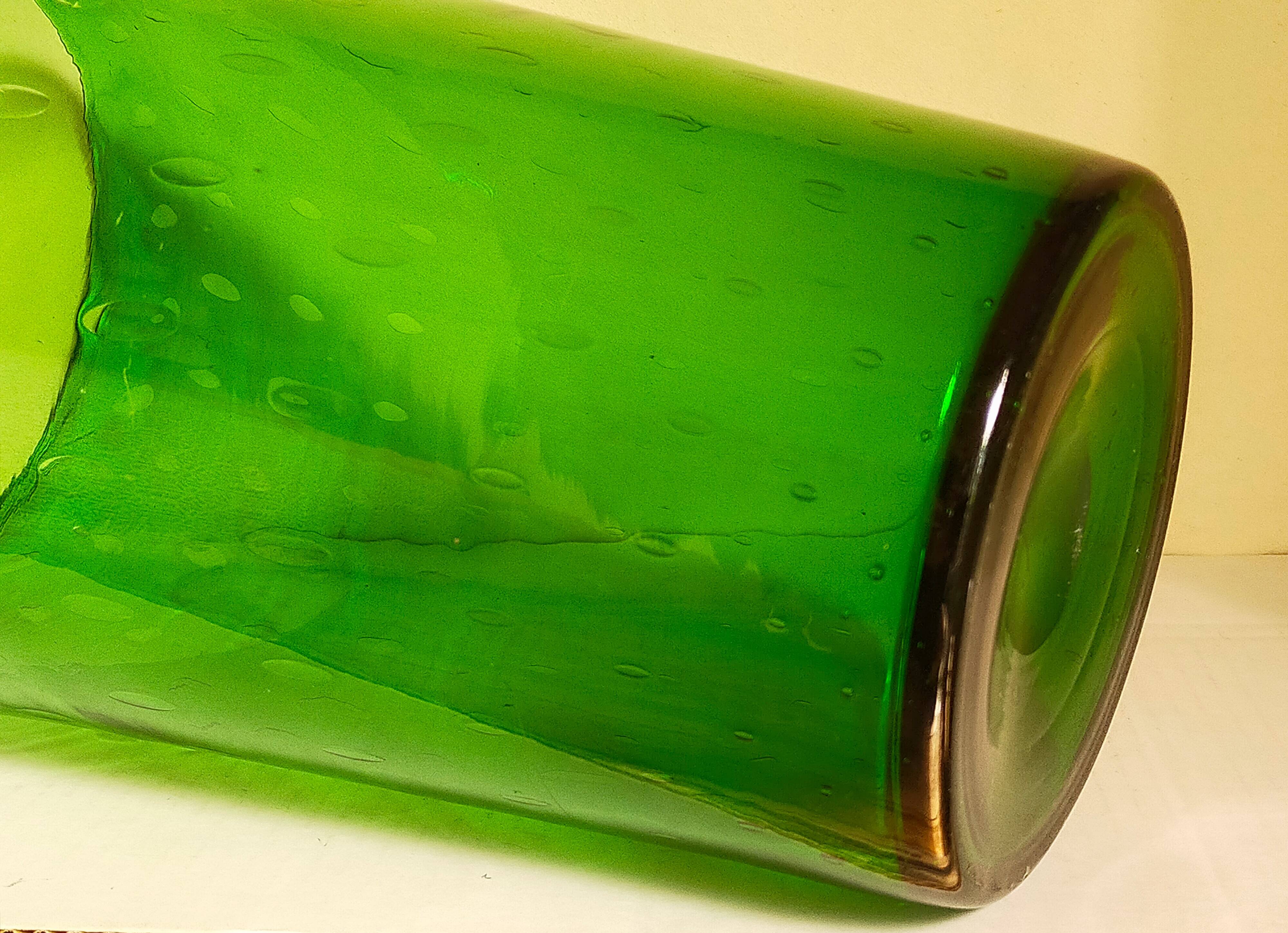 Empoli blown glass vase 35 cm