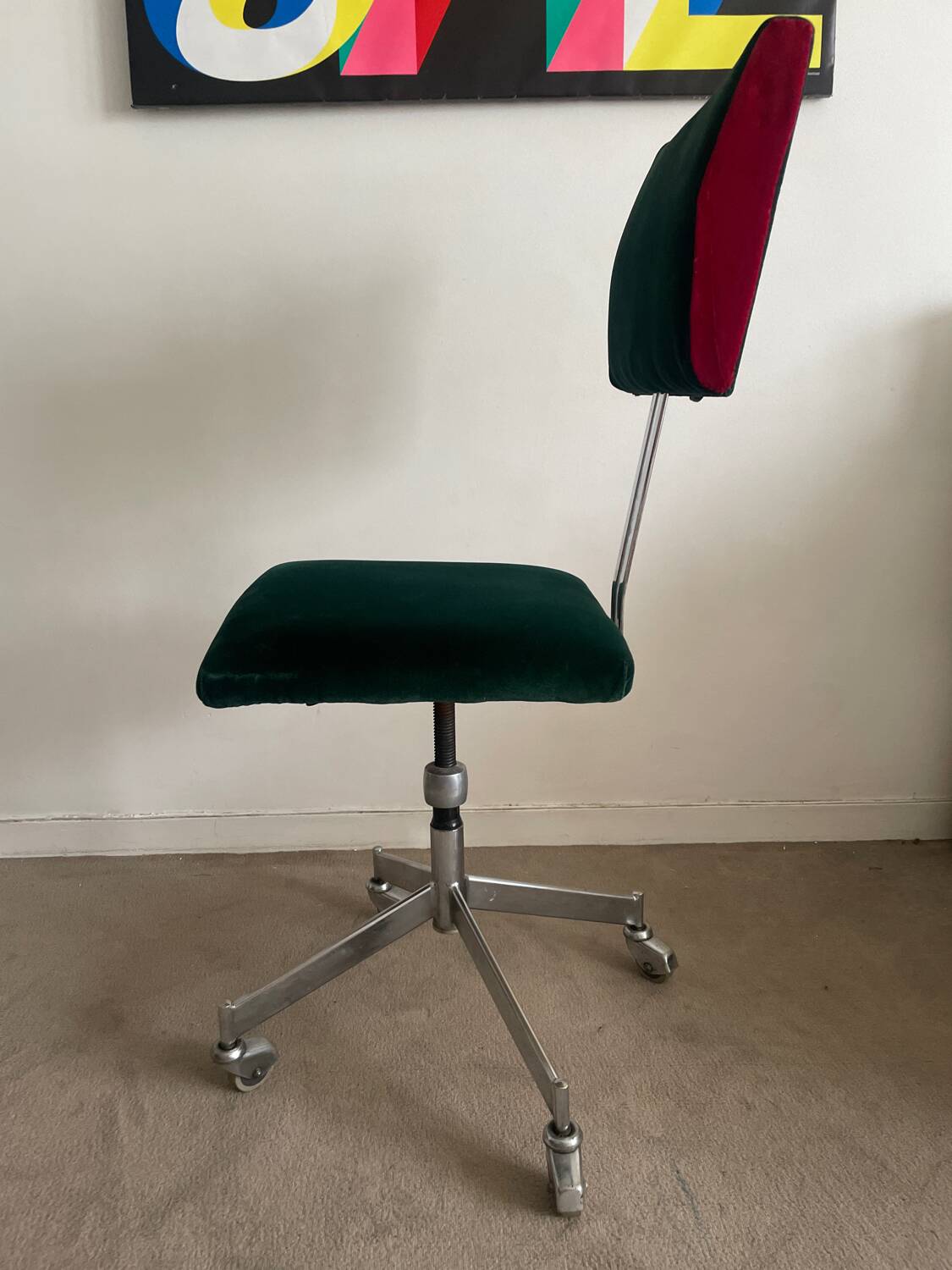 Office chair on wheels from the 60s