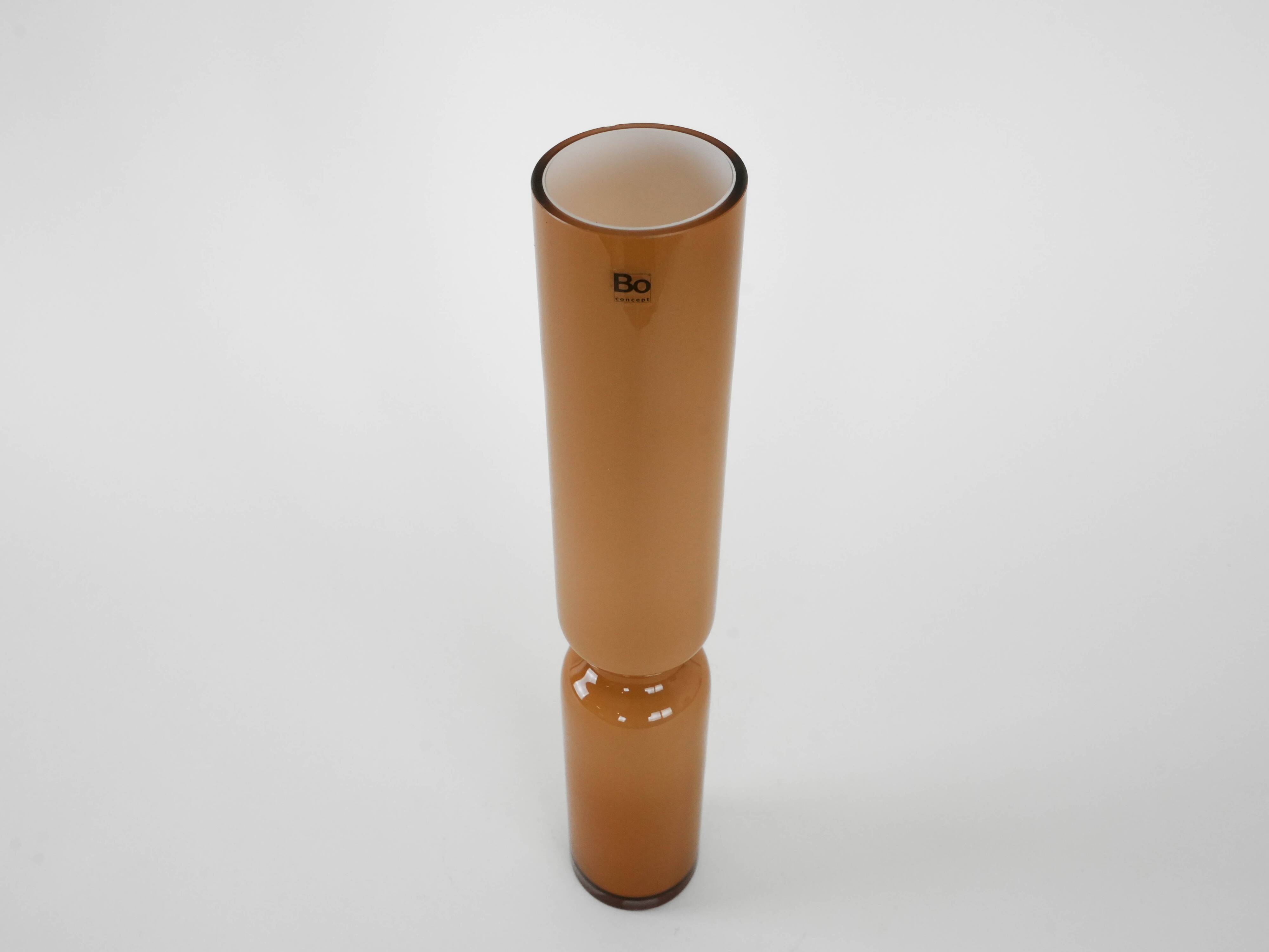Glass vase, Danish design, 1980s, manufactured by BoConcept