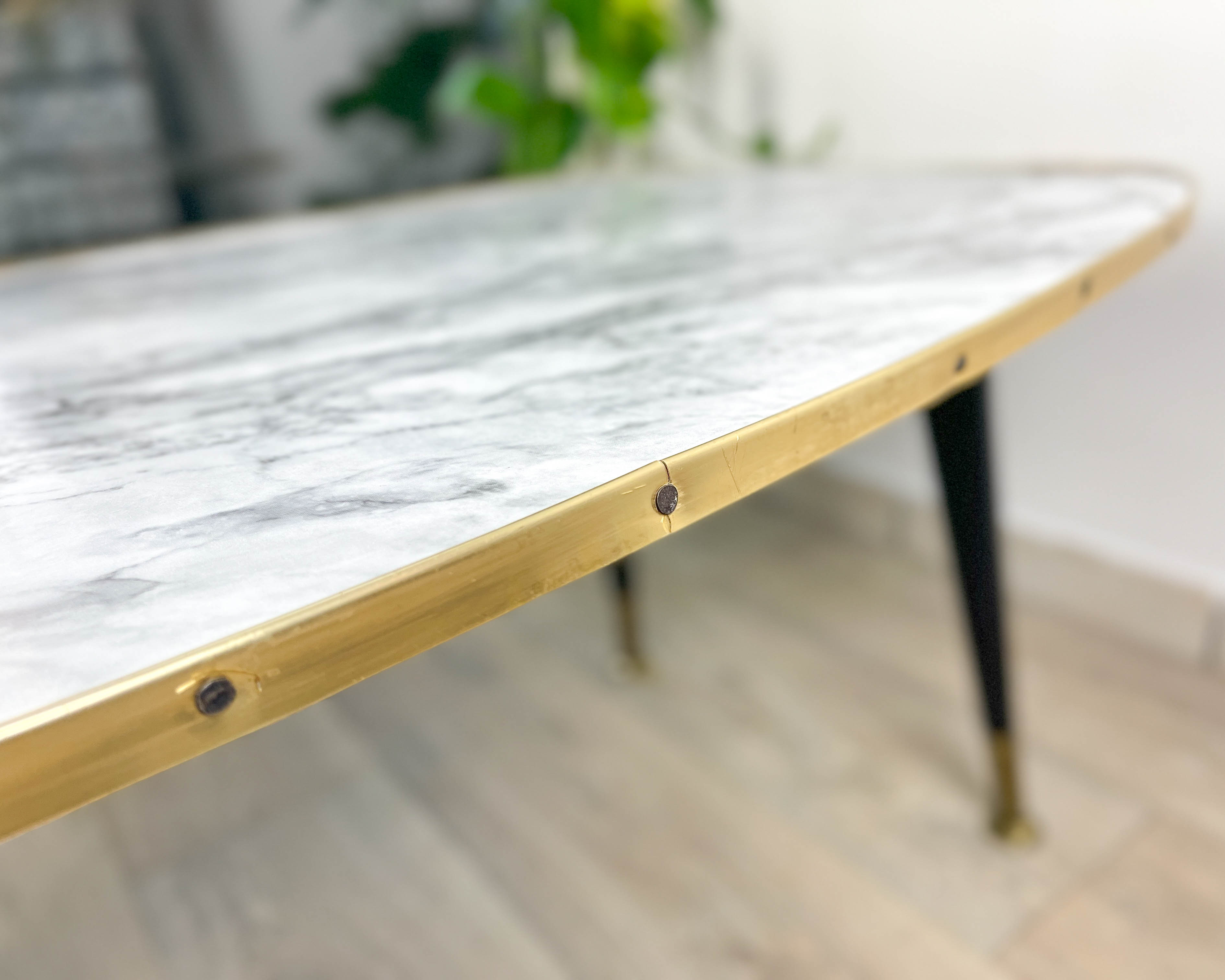 Vintage coffee table 1970 marble effect