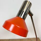 Vintage orange east german table lamp from aka leuchten, 1970s