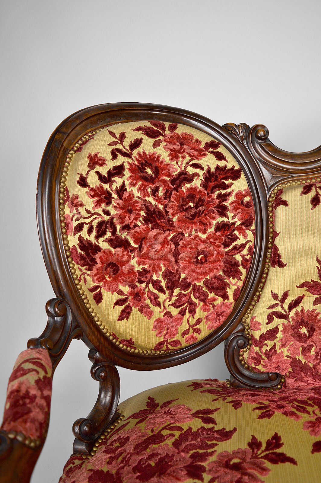 Salon Napoléon III in mahogany, 7 elements, circa 1860