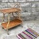 Rolling dessert in woven wicker bamboo rattan with 1950 bottle holder