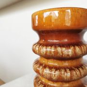 Vase vintage en céramique : poterie ouest-allemande des années 1970