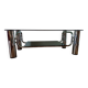 Vintage chrome and smoked glass coffee table