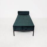 Mid-century velvet and metal daybed, The Netherlands, 1960's