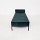 Mid-century velvet and metal daybed, The Netherlands, 1960's