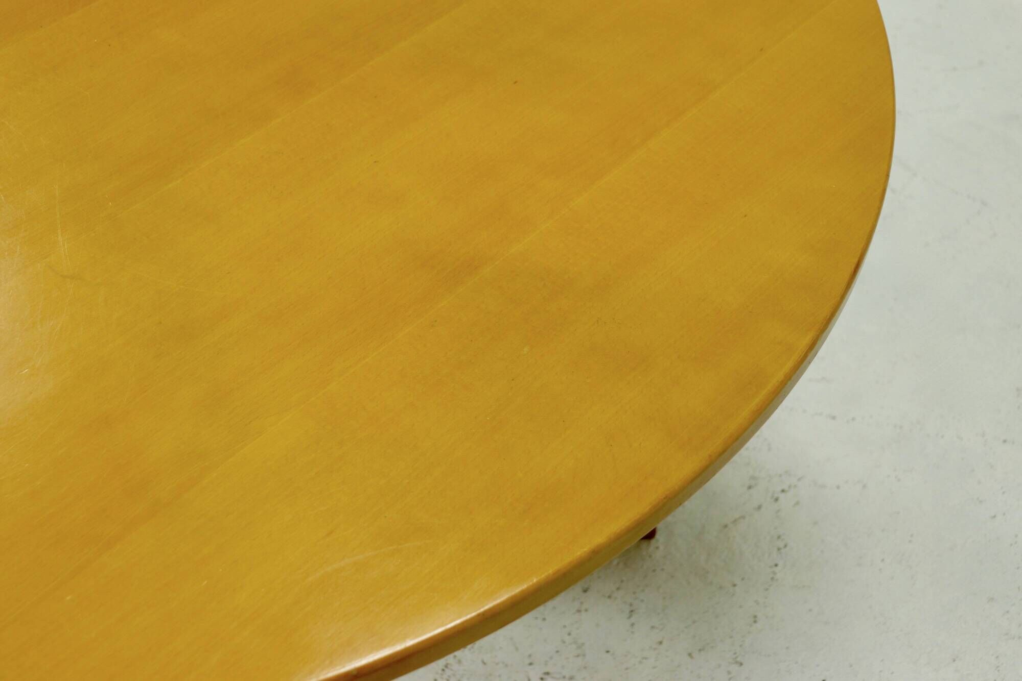 Architectural Bentwood Round Dining Table 1980s
