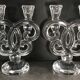 Pair of vannes crystal candelabra, 1960s decoration