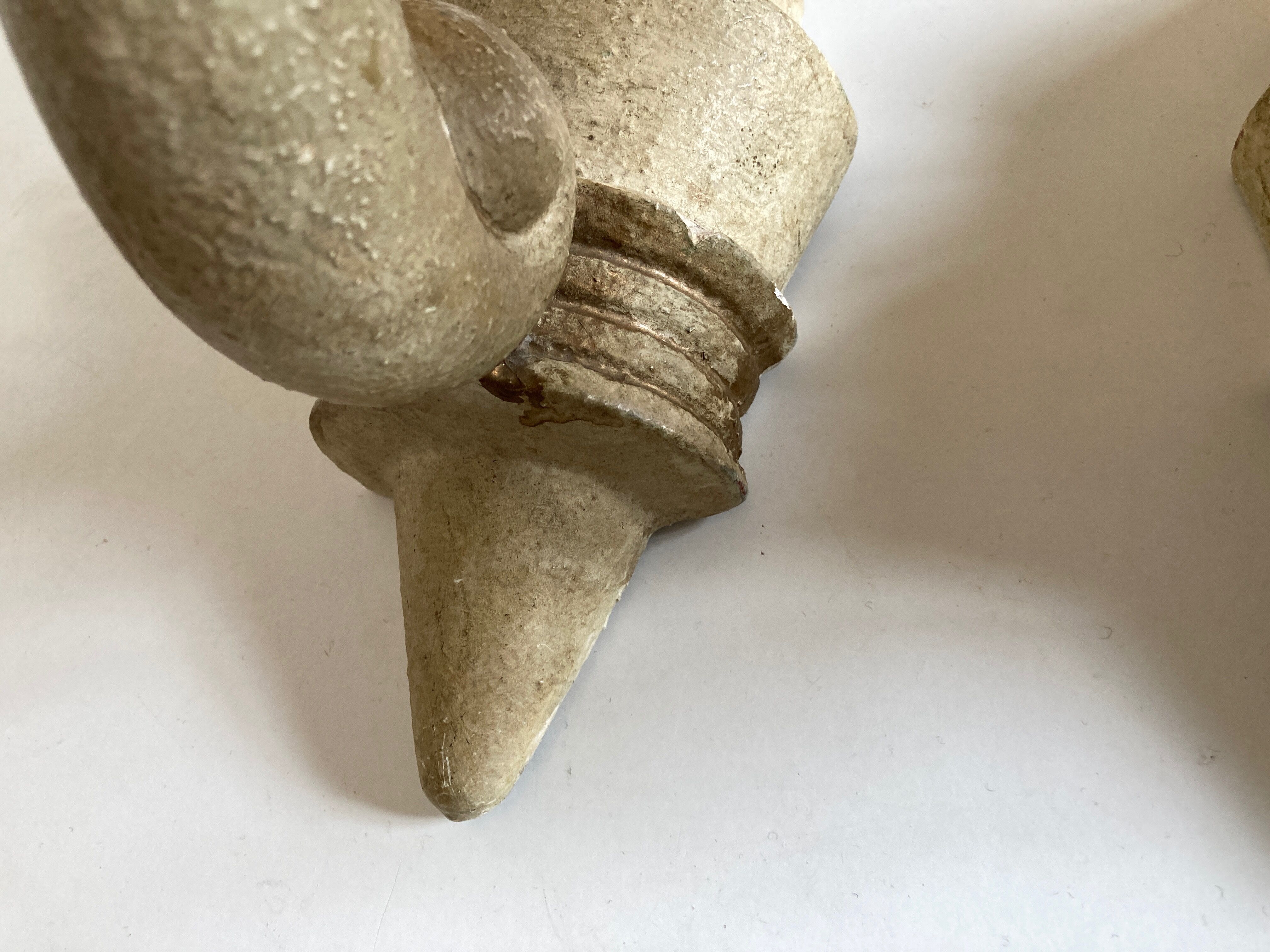 Pair of Arlus torchlight wall light in art deco plaster 1950